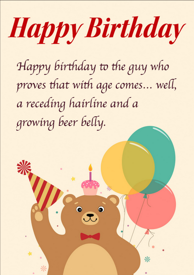 Funny Happy Birthday Card - Fun Gifts & Cards
