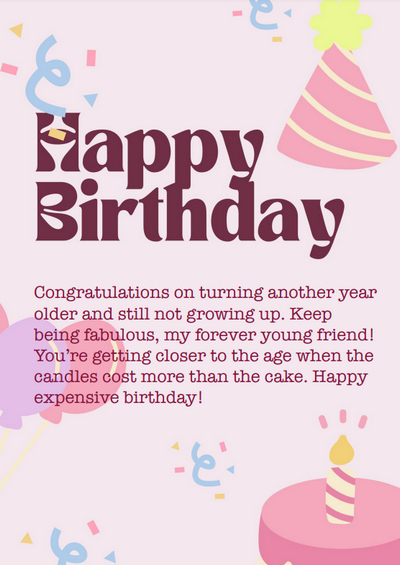 Happy Birthday To My Prettiest Friend Birthday Card - Unique Gifts - A —  Perpetual Kid
