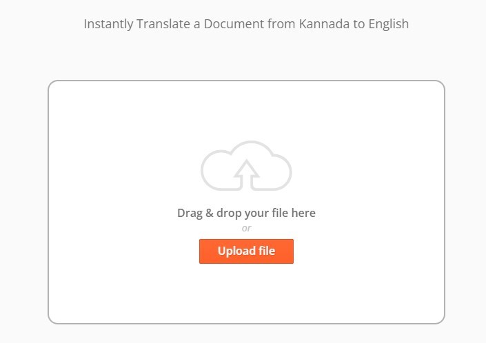 Online Doc Translator from Kannada to English