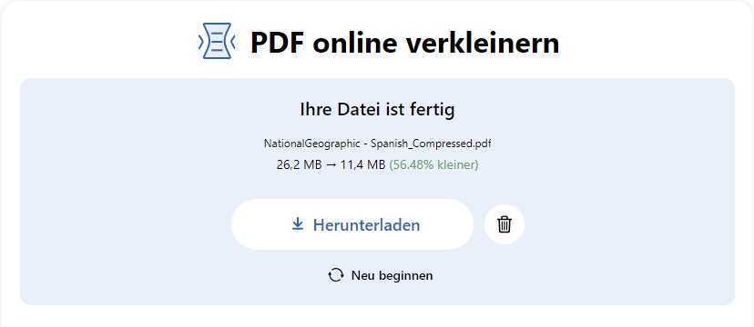 drastisch komprimierte PDF herunterladen