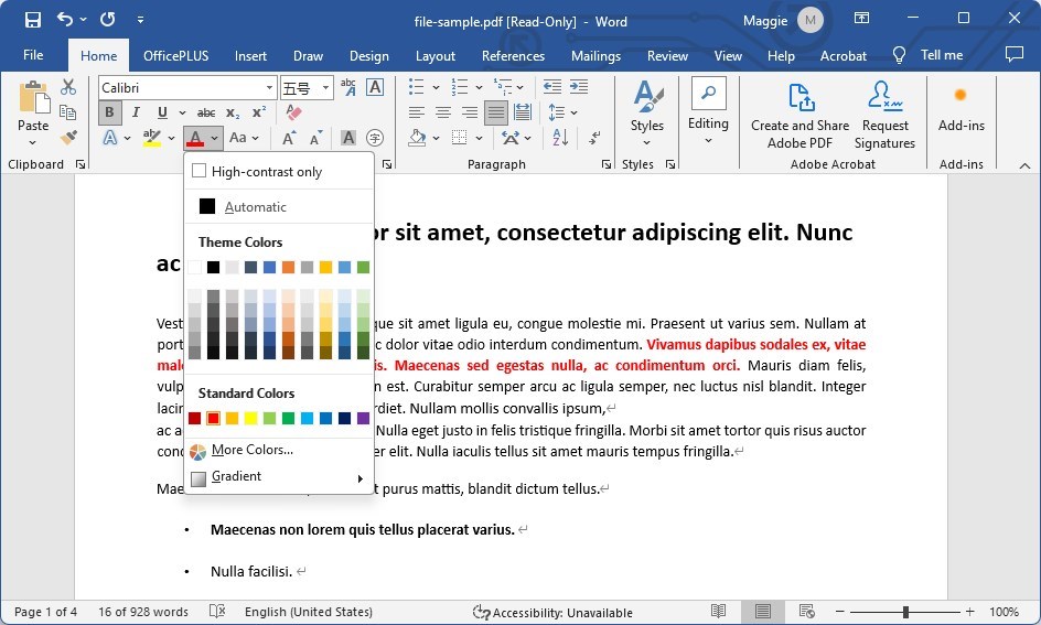 Cambiar el Color del Texto en Word