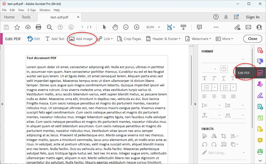 Ajouter une image au PDF avec Adobe Acrobat