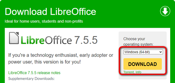 Télécharger LibreOffice pour votre Système