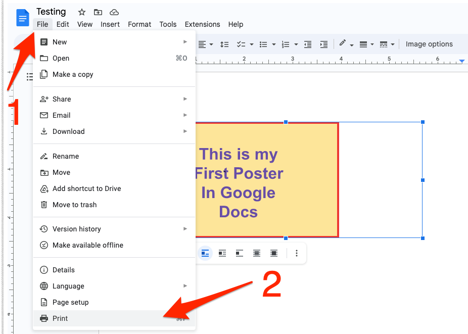 google docs ポスター オファー