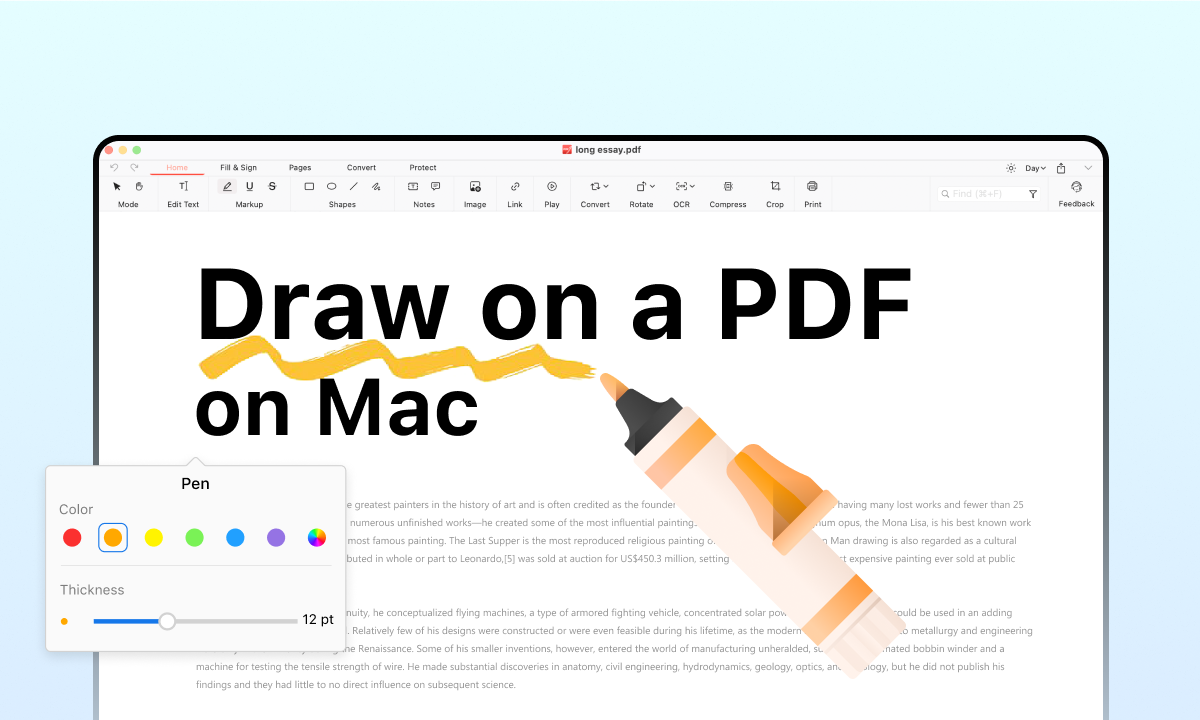 How to Draw on PDF on Mac