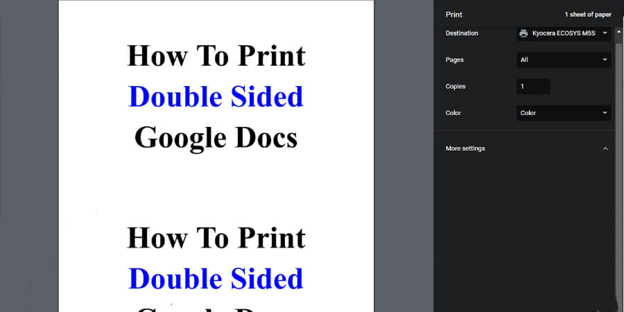 How to Print Double-Sided on Google Docs on Computer and Mobile