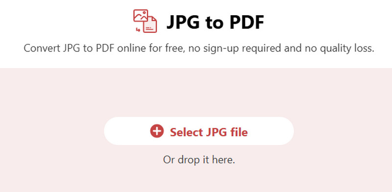 Add JPG Files to PDFgear Online Converter