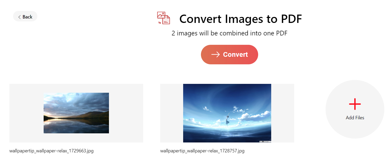 Convert Screenshots to PDF