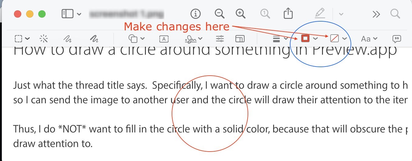 Circle Something in PDF with Preview App