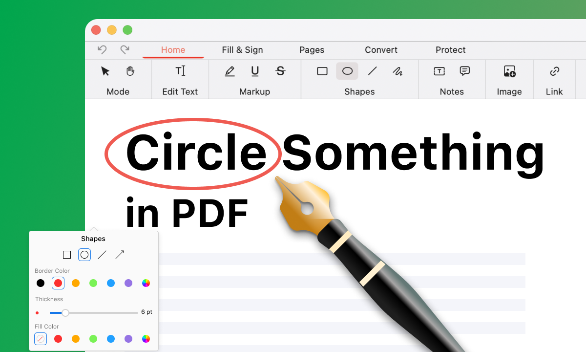 how to circle something in pdf 1