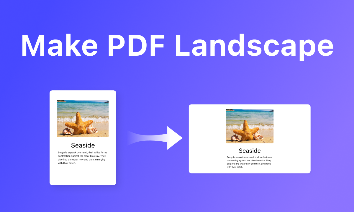 Can a PDF be landscape?