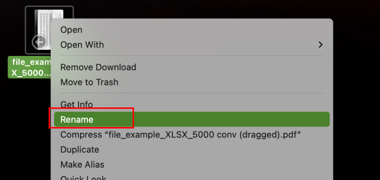 Rename the Splitted PDF on Mac