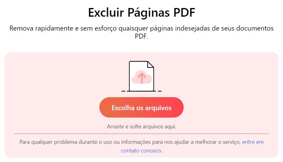 Abrir o Removedor de Páginas de PDF Online