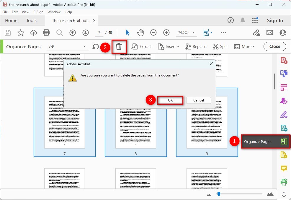 Excluir Páginas de PDF no Acrobat