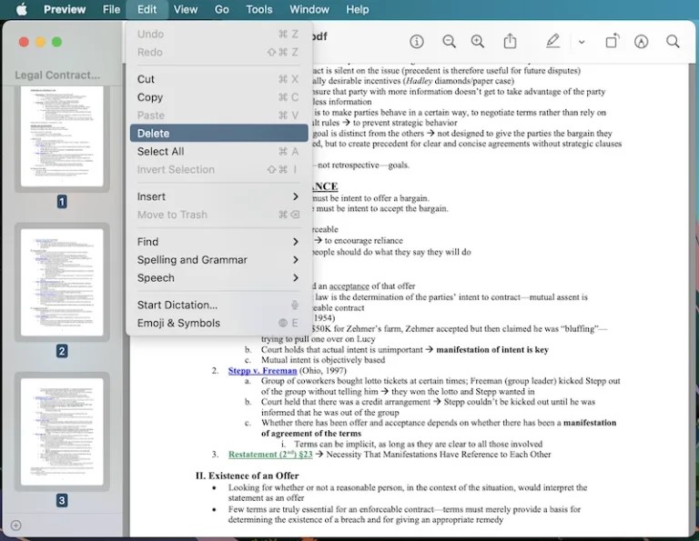 Apagar Páginas de PDF com o Preview do Mac