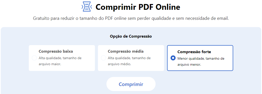 Escolher Forte para Compressões Extremas