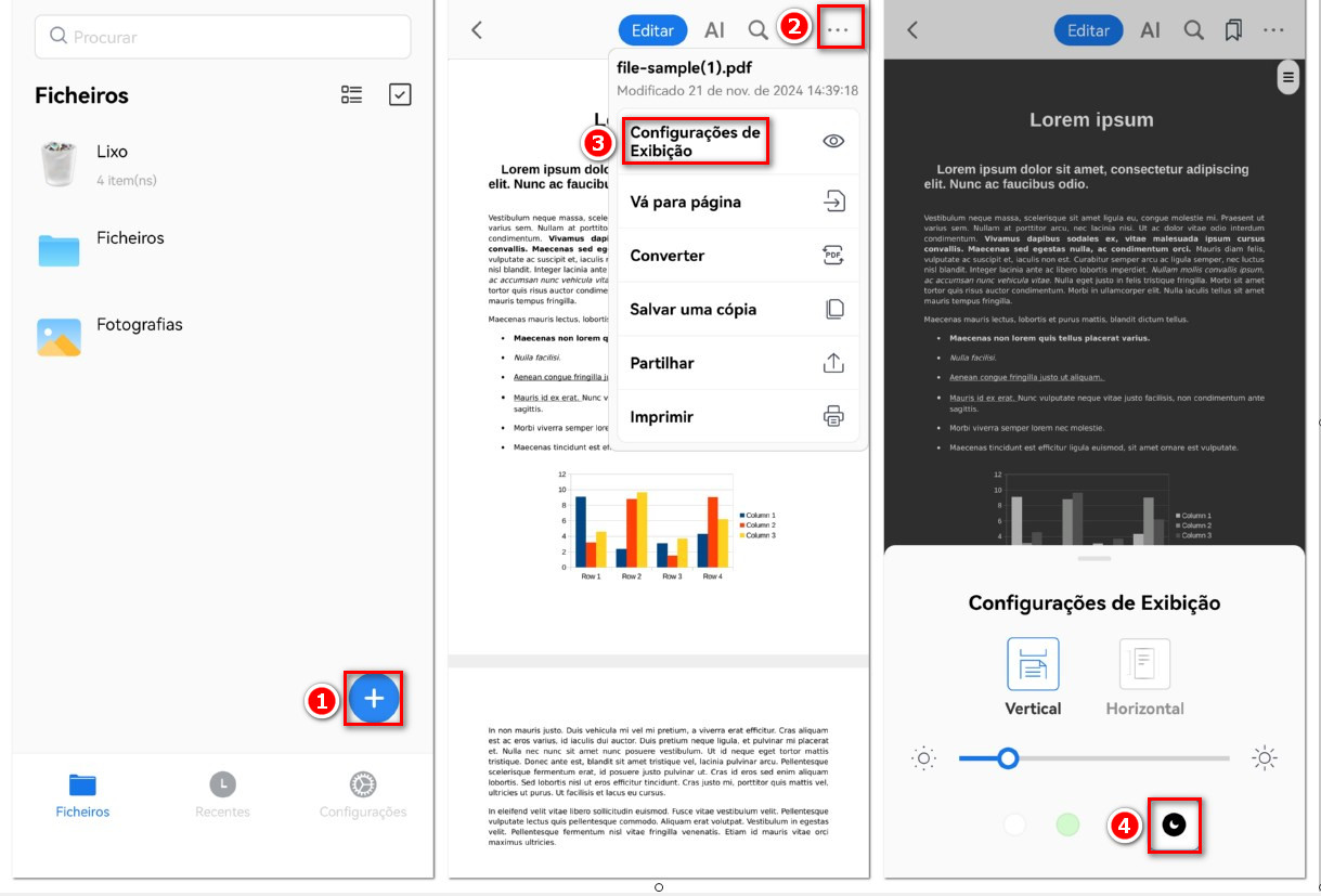 Leia PDF no Modo Escuro no Android