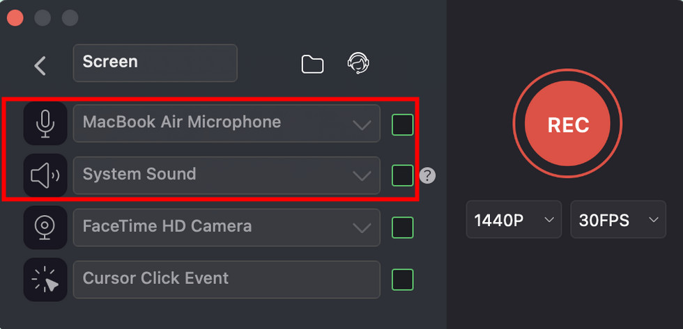 Screen Record on Mac without Background Noise